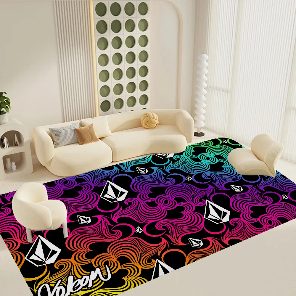 

V-Volcom LOGO Floor Mat Cheaper Anti-slip Modern Living Room Balcony Printed Bedside Mats