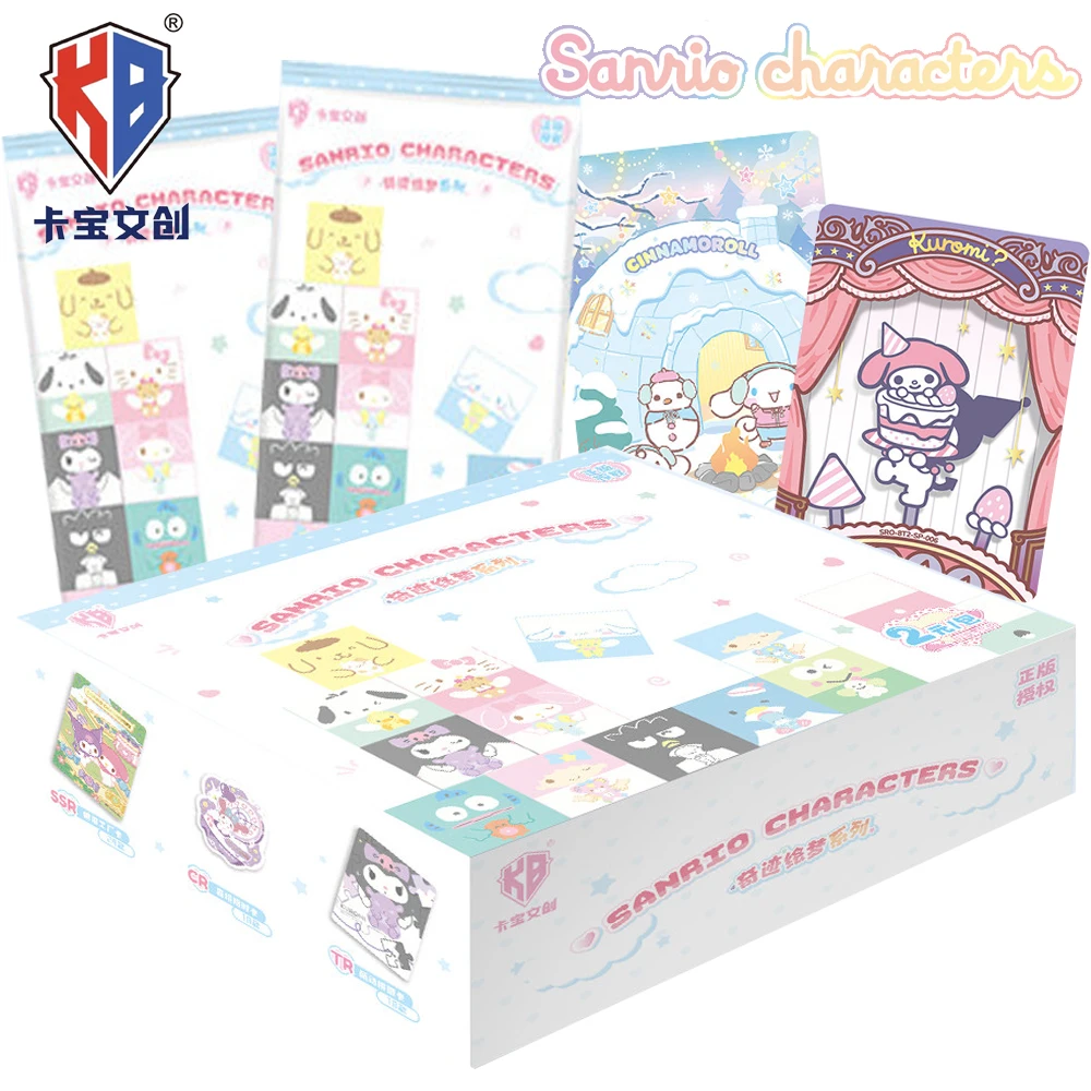 

Оригинальные официальные коллекционные карточки KABAO Sanrio: милые мультяшные иллюстрации, аниме-персонажи, семейные фото-карточки, забавные подарки