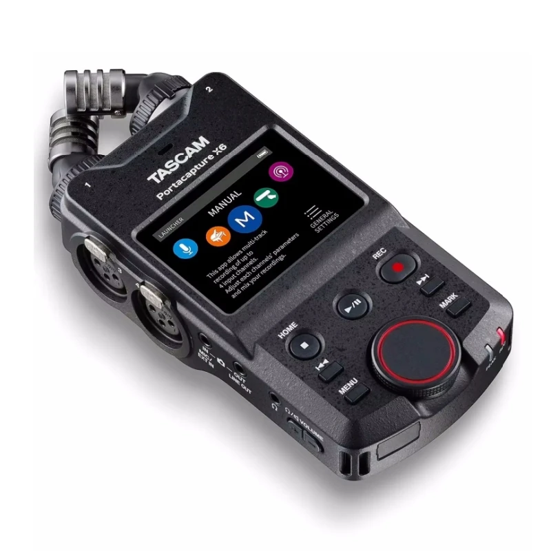 Многодорожечный портативный рекордер высокого разрешения Tascam X6 с 6-дорожечной записью для подкастов, музыки, интервью и полевой записи