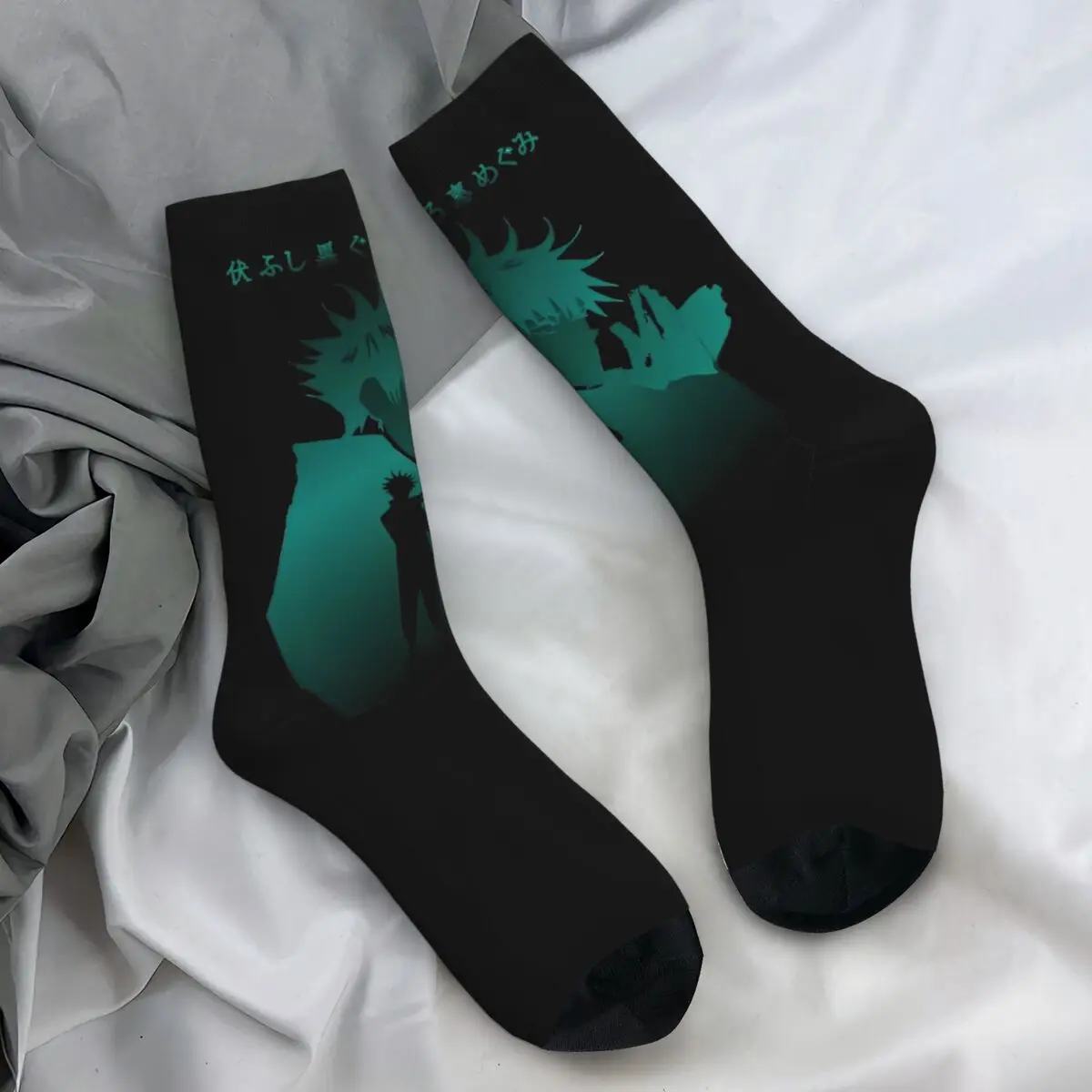 Jujutsu Kaisen Socks Winter Fushiguro Megumi Stockings Casual Men's High Quality Socks Pattern Running Anti Sweat Socks