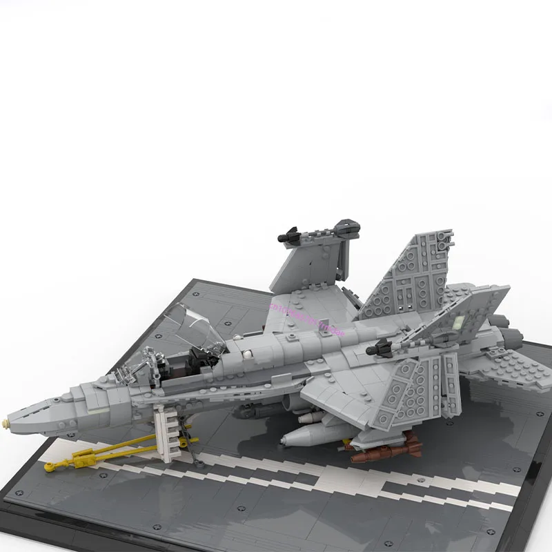 WW2 군사 MOC F/A-18C 호넷 항공기 모델, DIY 창의적인 아이디어, 하이테크 어린이 장난감 선물, 전투기 비행기 블록, 1055 개, 신제품