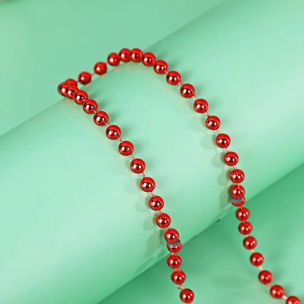 12pcs Round Metallic Colors, St. Patrick\'s Day Beaded Mardi Gras Beads Necklace Costume Necklace Accessory