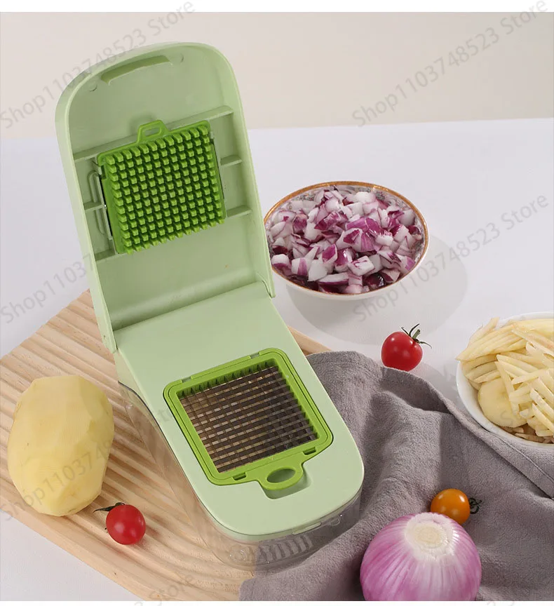 17/8 in 1 Multifunctional Vegetable Chopper Handle Food Grate Food Chopper Vegetable Slicer Dicer Cut Kitchen Items