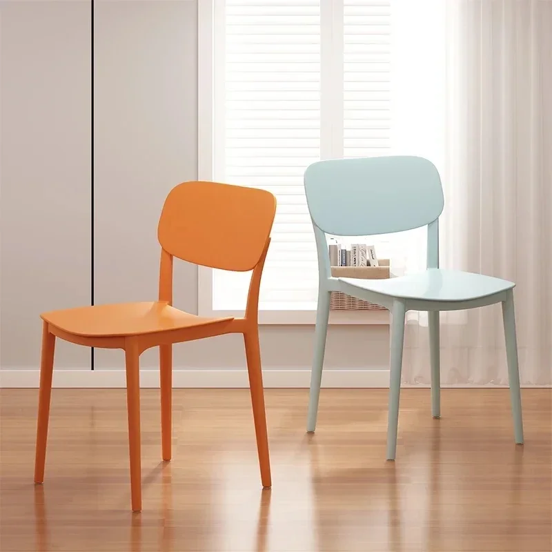 Kitchen Ultralight Dining Chairs Modern Nordic Plastic Trendy Office Dining Chairs Living Bedroom Fauteuils De Salon Furnitures