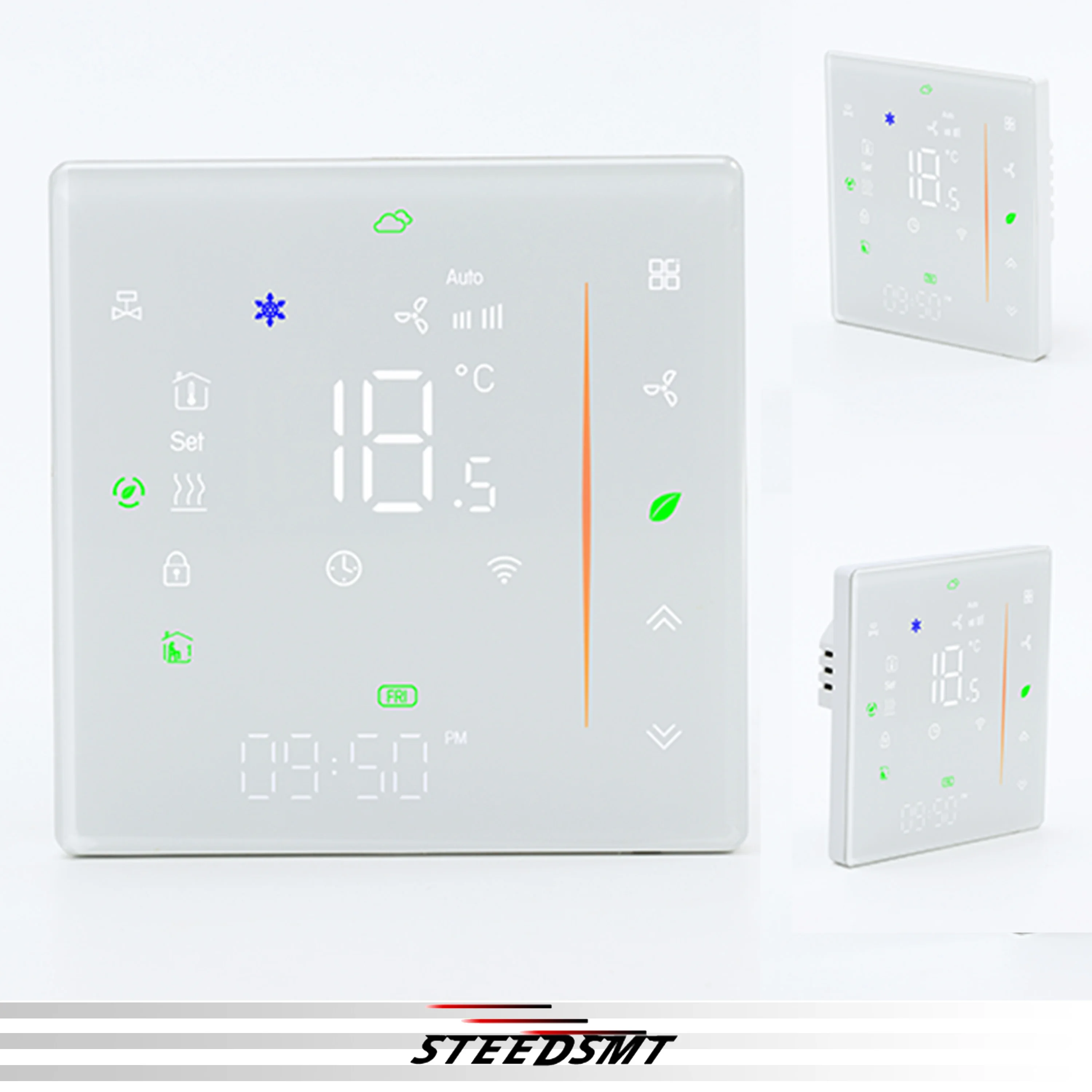 Система охлаждения и отопления EC 0-10 В вентилятор WIFI термостат для внешнего датчика движения 4P совместимый 2P NC/NO модуляция температуры клапана
