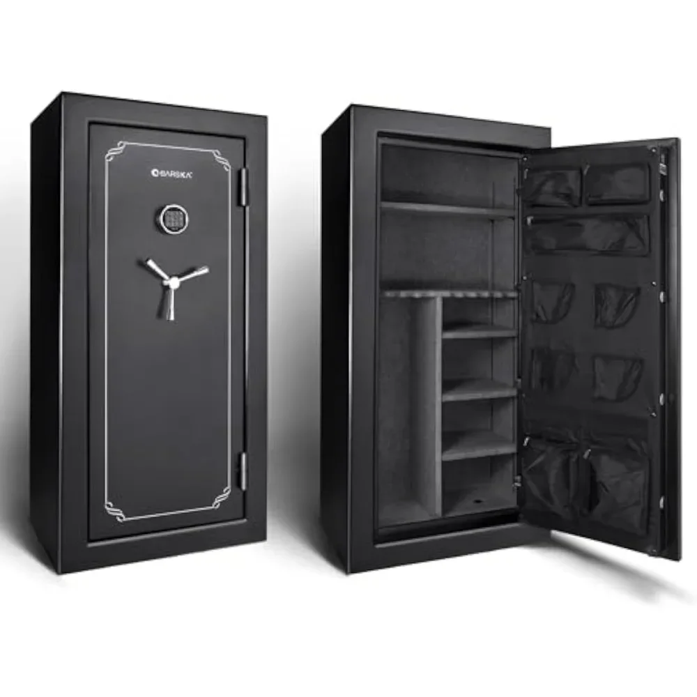 Digital Keypad Fireproof Security Long Gun Safe Vault with Lock Out Mode, Safe Alarm, Low Battery Warning Fireproof 1Hour