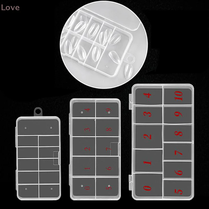 [L&P] 10/11Grids Nail Art Rhinestones Gem Accessories Empty Container Storage Case Box