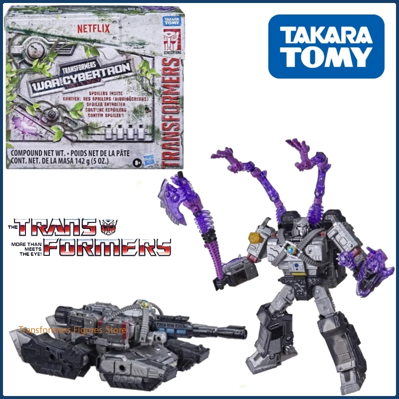 In Stock Takara Tomy Transformers G Series Netflix Megatron & Blot Figure Model Anime Action Deformation Robot Car Kid Toys Gift