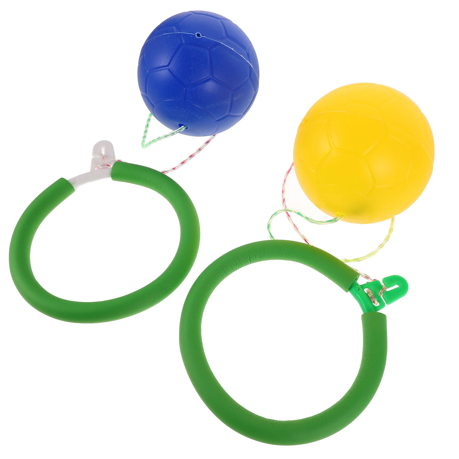 

2 Pcs Bouncing Ball Ankle Jumping Rope Skip Indoor Balls for Kids Training Pp Child