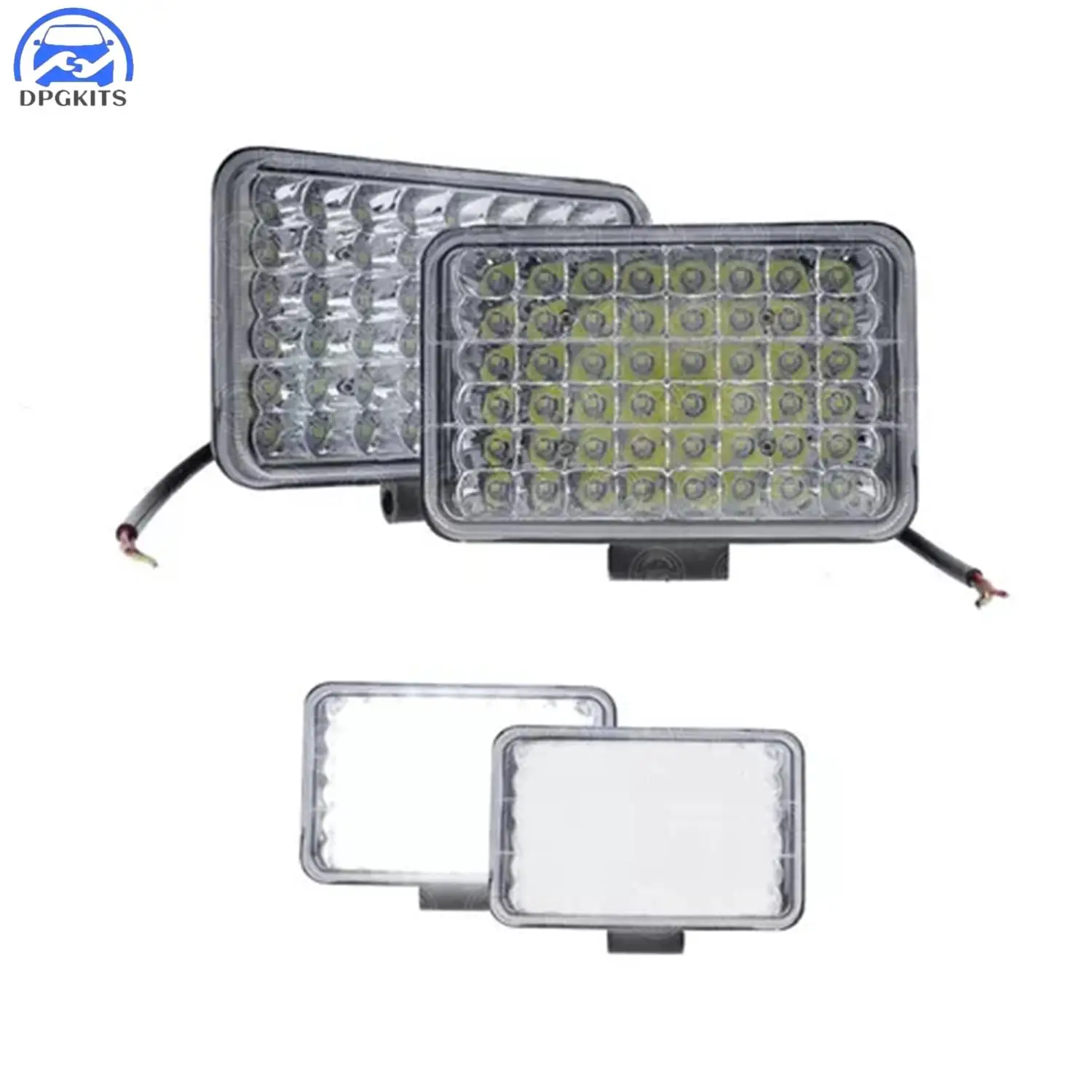 

DPGKITS 2pcs Work lights 5 Inch 4X6 48 High Brightness LED For Car Motorcycle ATV RZR Jeep Freight Trucks Trailers Tractors
