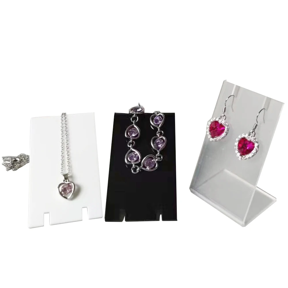 

10Pcs Earrings Jewelry Display Stand L Shape Necklace Organizer Holder Stud Jewellery Storage Stand Pendant Display Showcase