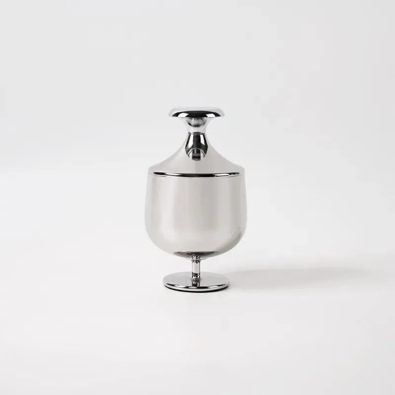 for Modern Simple Stainless Steel Sugar Tank Storage Container Creative Ornament Handicraft Tabletop Decoration Kitchen