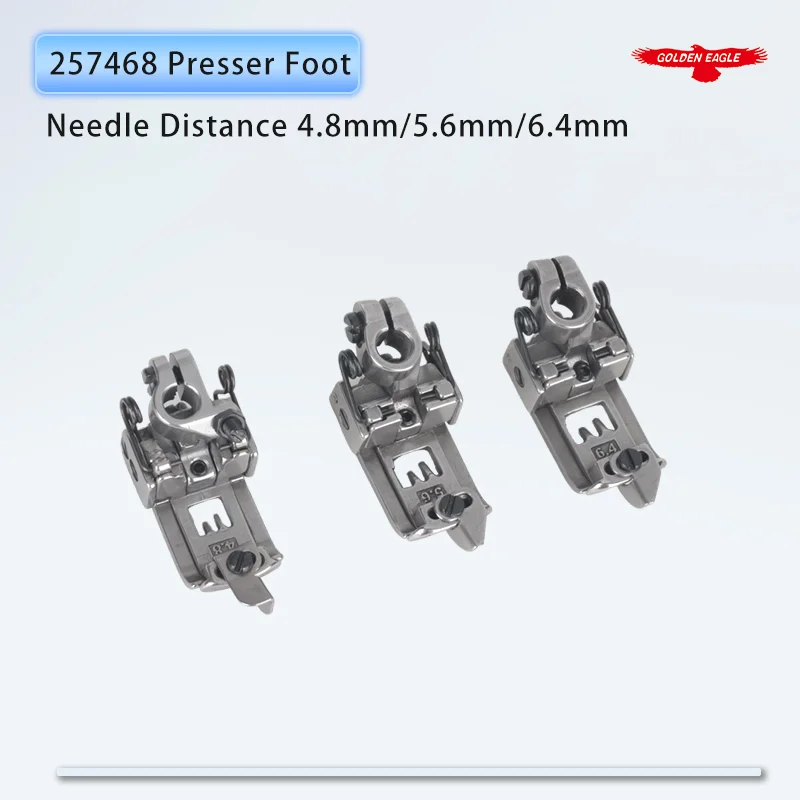 257468 Presser Foot For Pegasus W500 W600 W1500 W2600 Coverstitch (Interlock) Sewing Machine Needle Distance 4.8mm/5.6mm/6.4mm