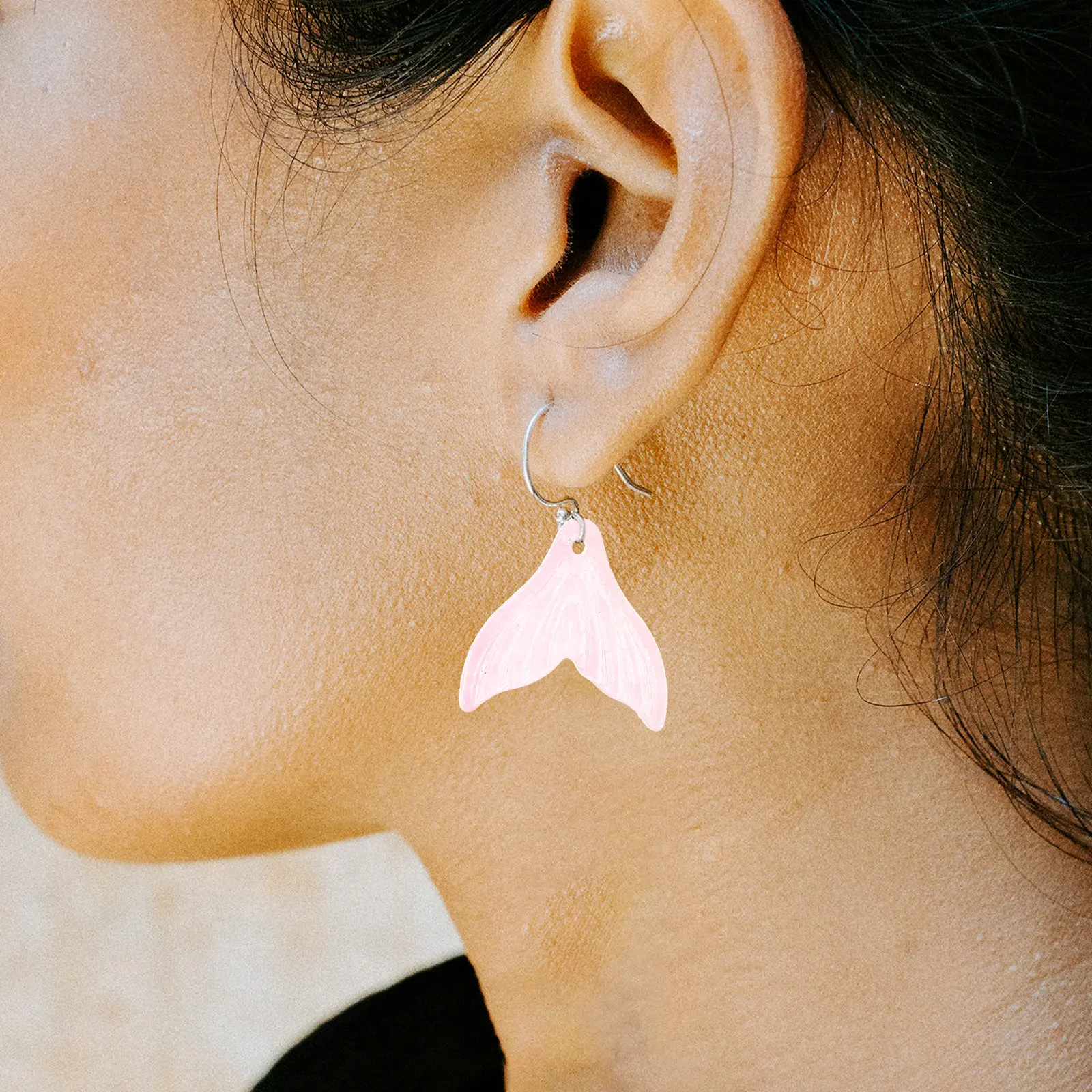 

50Pcs Fish Tail Charm Pendants Glass DIY Jewelry Supplies for Earrings Necklace Bracelet Making Craft Fish Tail Charms