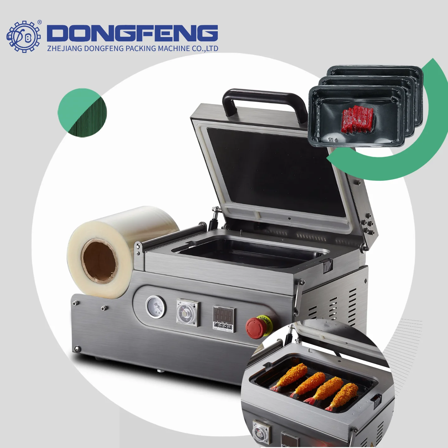 Skin Vacuum Tray Sealer Environmental protection Hygiene Mute Efficient Stable for Steak Seafood Salmon Sashimi Package Machine