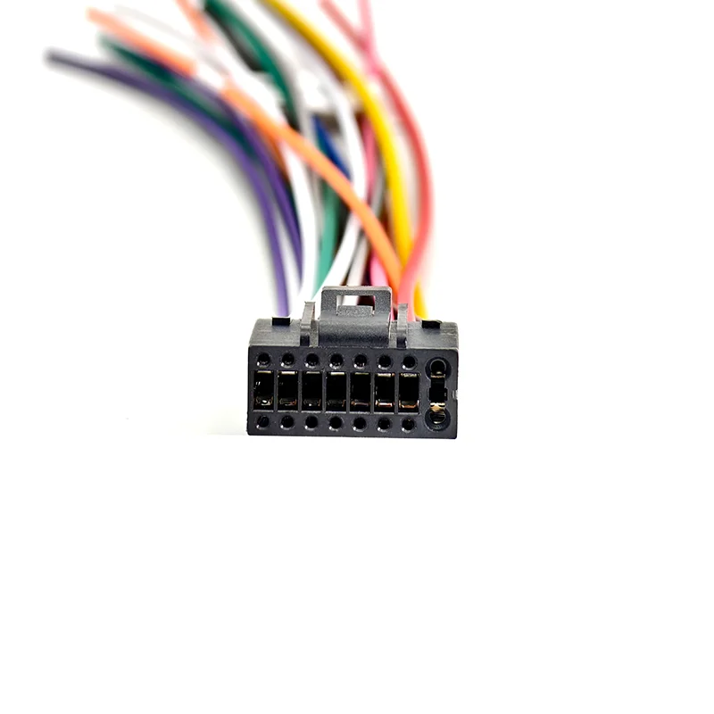 Universal Power Horn Wire Plug 16 Pins Car Audio Wiring Harness Adapter Plug Auto Stereo Connector For Radio CD DVD