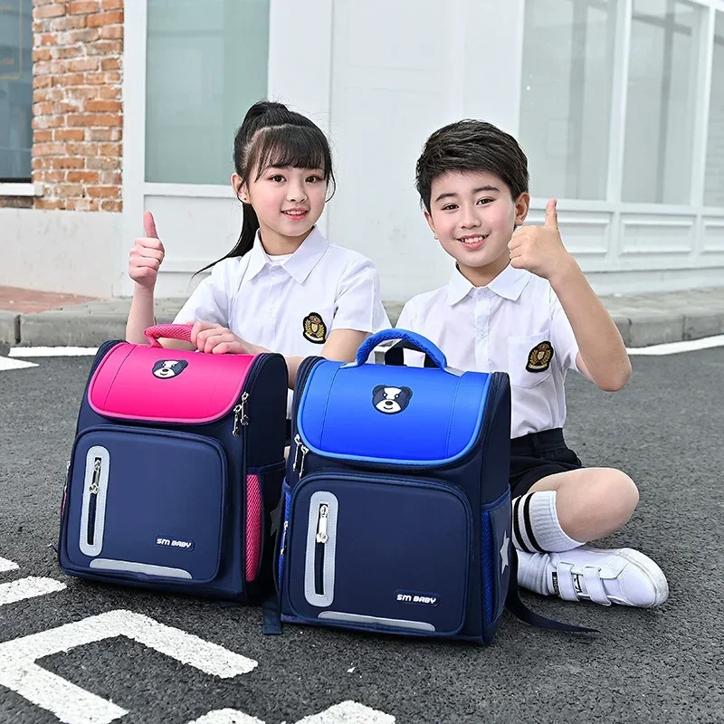 2024 Teenager School Bags Unisex Cute Bear Pattern Satchel For Primary Students 3 Size 5 Colors High Quality Backpack