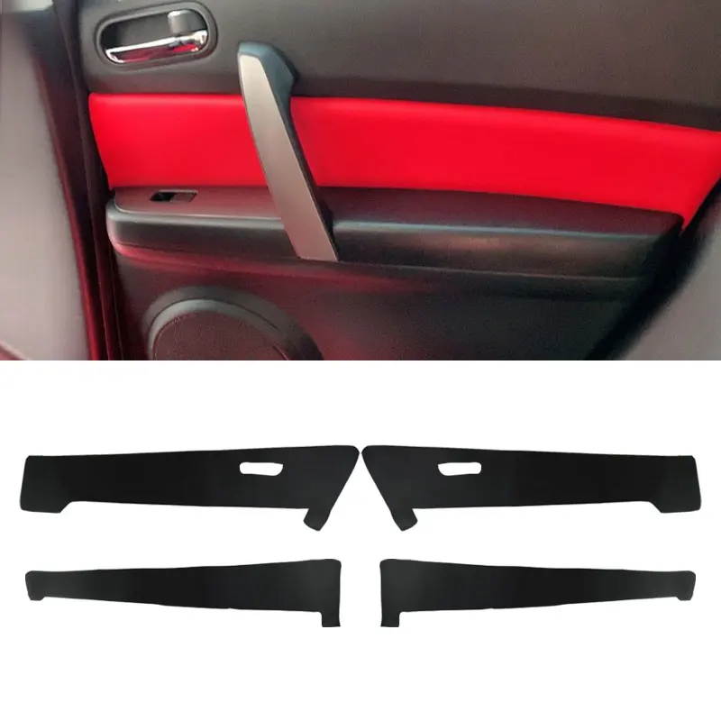 

For Mazda 6 2009 2010 2011 2012 2013 2014 2015 4pcs Car Microfiber Leather Door Panel Cover Protective Trim