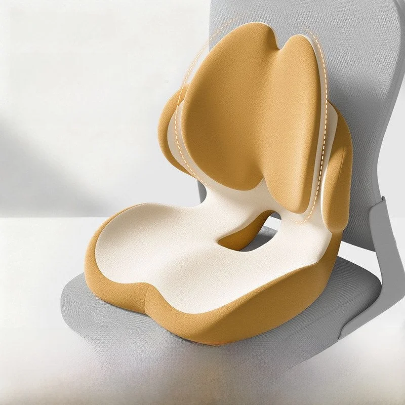 

Новая подушка для офисного кресла с интегрированной поясничной опорой, эргономичная подушка, простой стиль, хлопковая подушка для дома, тканевая.