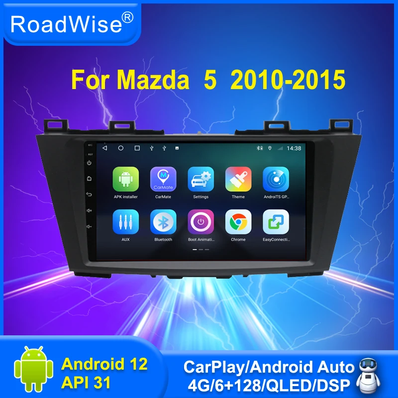 

Roadwise Android Car Radio Multimedia Carplay For Mazda 5 2010 2011 2012 2013 2014 2015 4G WIFI GPS DVD 2Din Autoradio Headunit