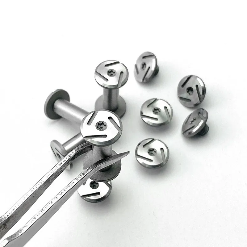 10 Set M4 Filettatura Manico del coltello Viti di bloccaggio in acciaio inossidabile Coltelli pieghevoli Gambo Mandrino Asse Rivetti Fai da te Accessori Chiodi