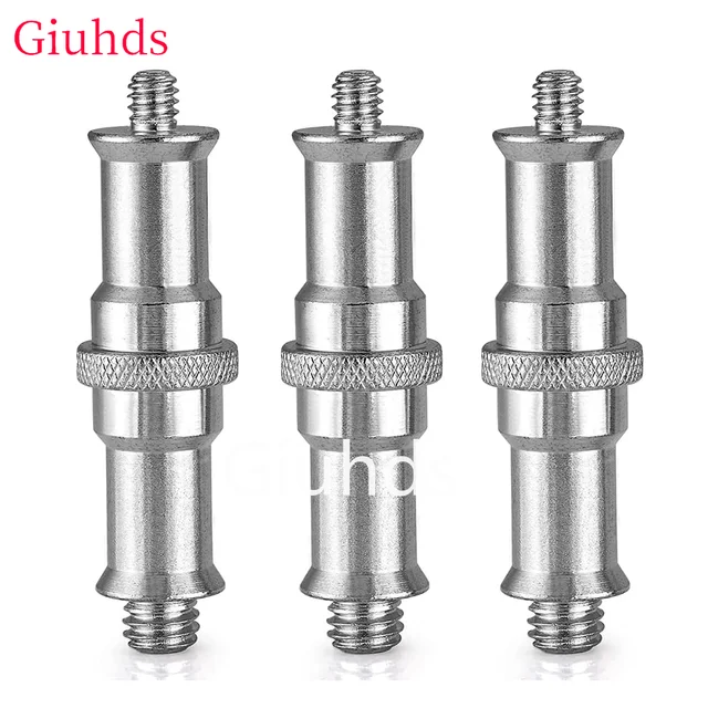 1/4 "do 3/8" cala metalowy męski konwerter Adapter do śruby gwintowany czop Stud do lampa studyjna Stand Hotshoe Coldshoe Adapter