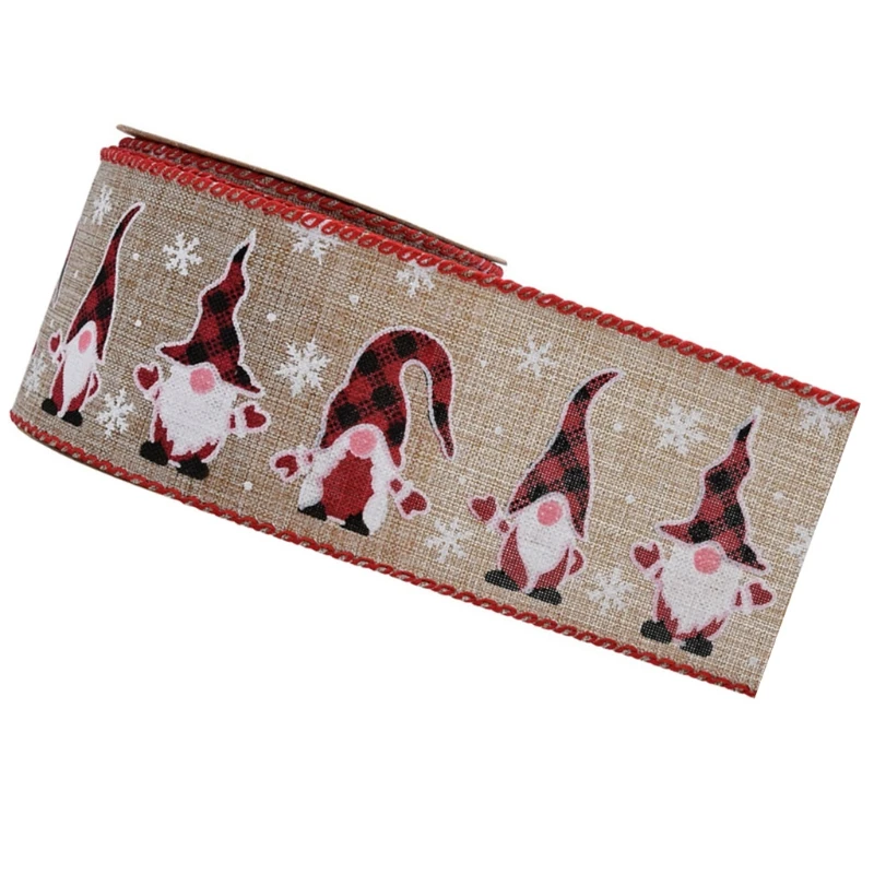 Christmas Dwarf Ribbons And Bows For Gifts Cake Ribbon Gift Wrapping DIY Handmade Ribbon For Kid's Hair Bow