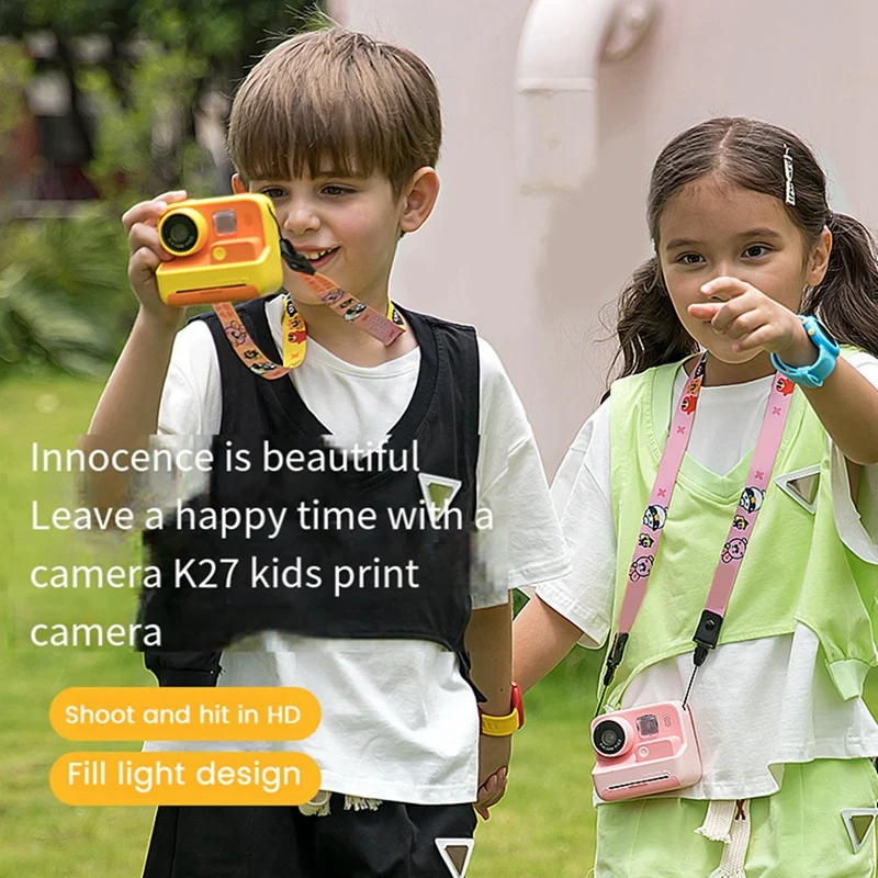 2.4 Inch Screen Camera 1080P Instant Camera For Kids, With 3 Print Paper, Birthday Gift For Kids-A