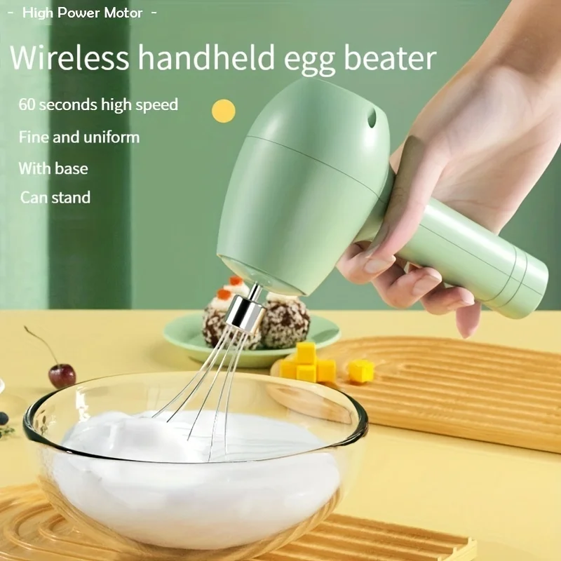 

Portable Food Mixer - 3 Speeds, Automatic Whisk, Dough & Egg Beater, Cake Cream Whipper - Ideal for Baking & Cooking