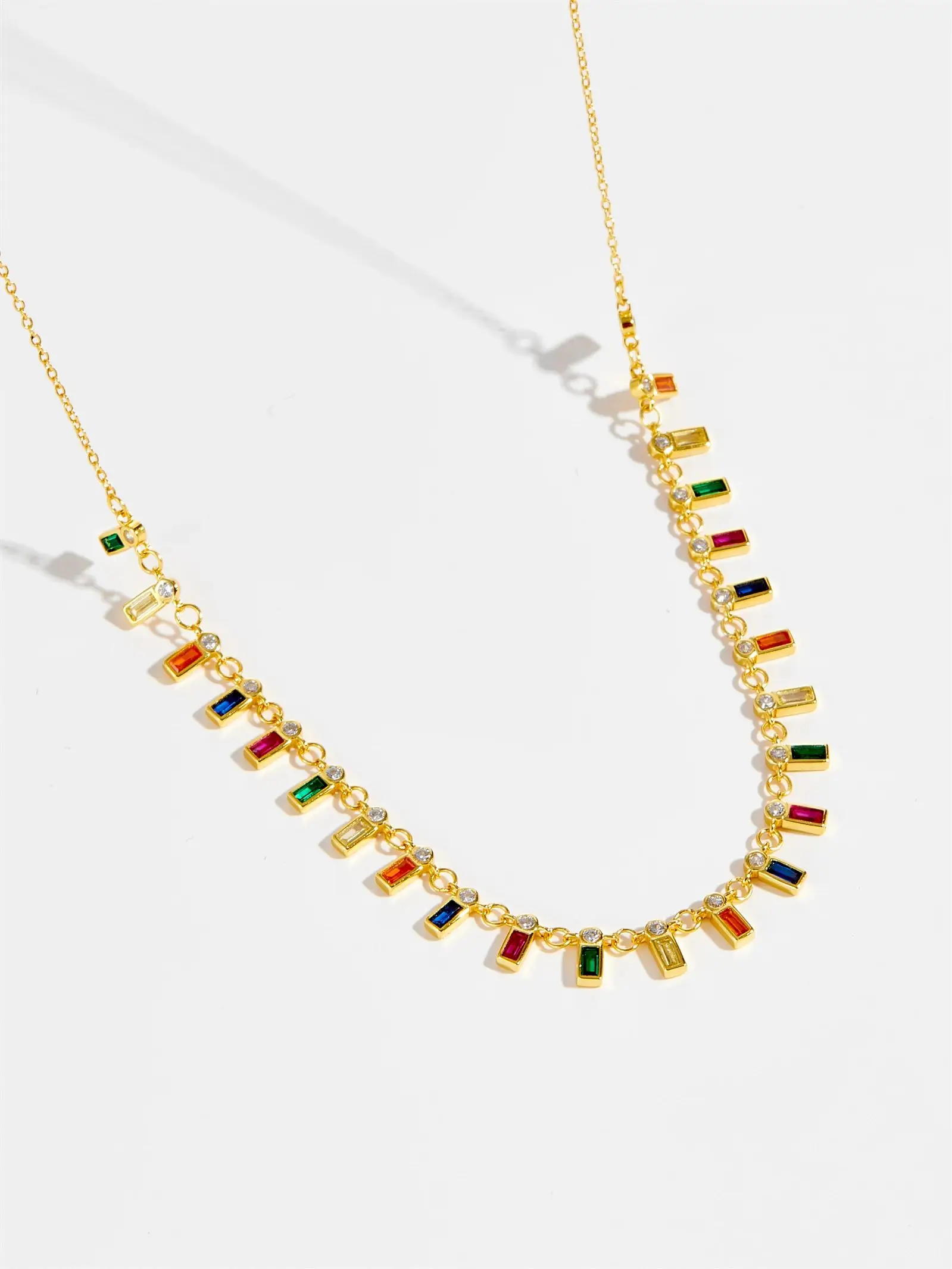 ANDYWEN 925 Sterling Silver kolorowa cyrkonia fioletowy niebieski kryształowy wisiorek Chocker naszyjnik długi łańcuszek moda luksusowa biżuteria na prezent — zdjęcie 2