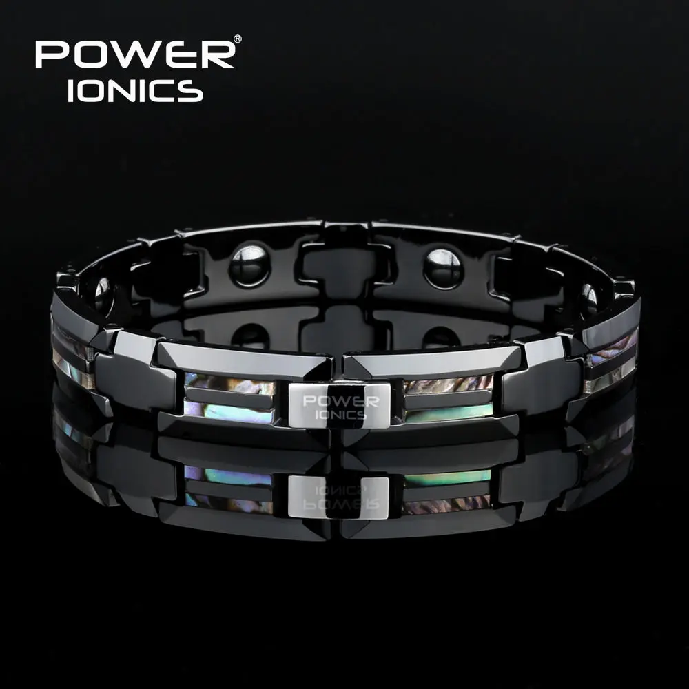 

Original Power Ionics Trend Health Tungsten Steel Magnet Bracelet Shell Decoration