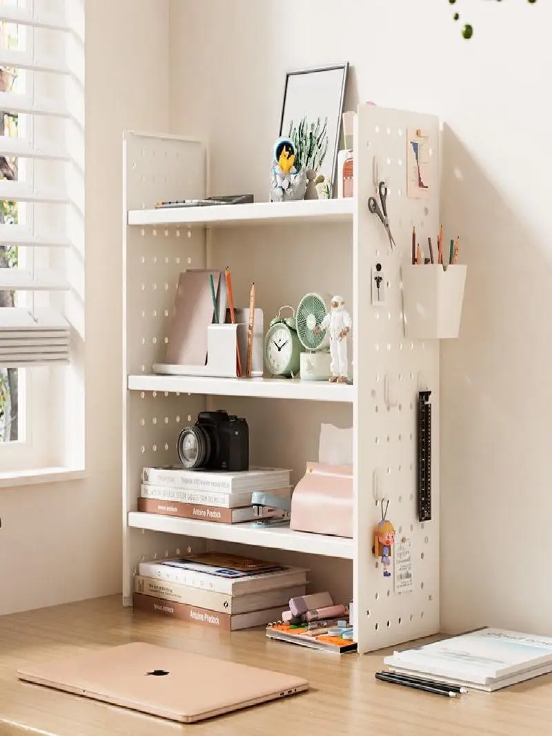 

Desktop Multi-layer Storage Ra Iron Art Office Workstation Student Organization Cabinet Multi-functional Hole Board