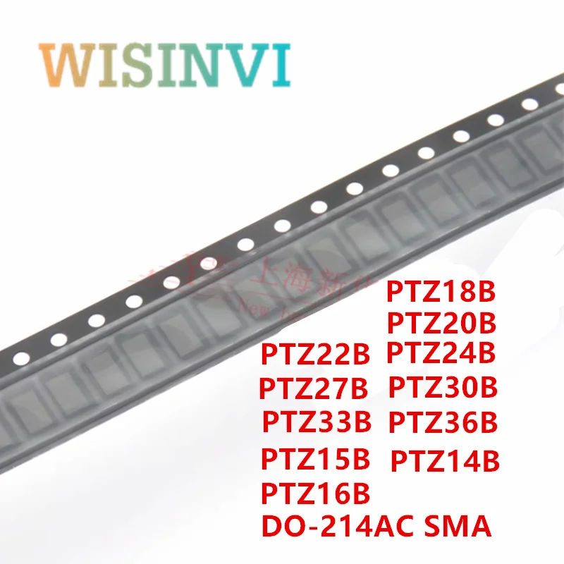 50PCS PTZ18B 1W 18V PTZ20B 20V PTZ22B 22V PTZ24B 24V PTZ27B 27V PTZ30B 30V PTZ33B 33 PTZ36B 36V PTZ15 PTZ14B PTZ16B DO-214AC SMA