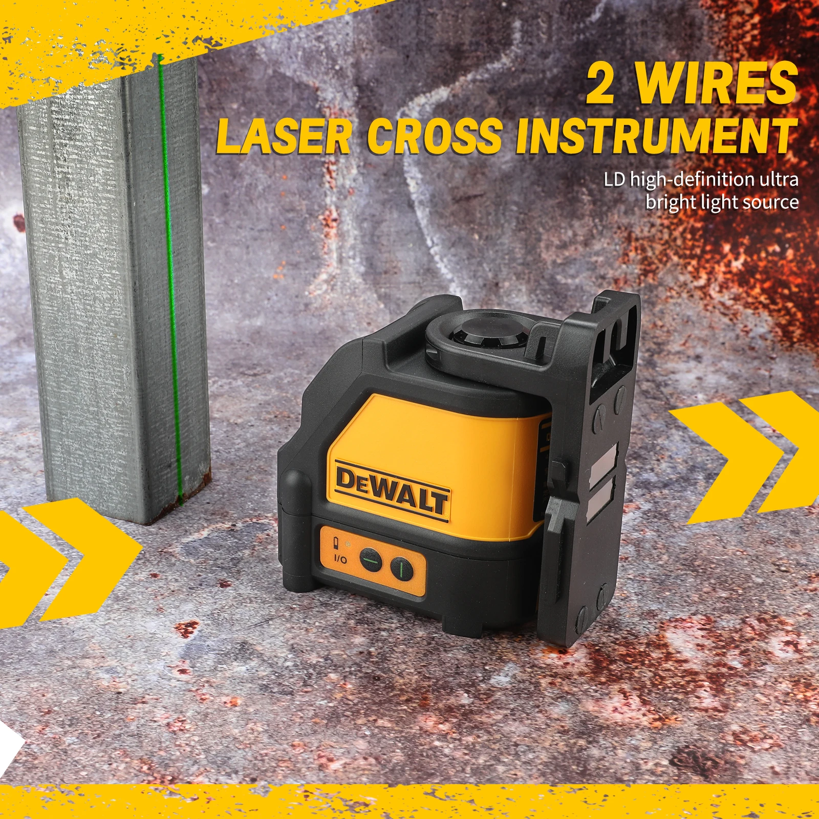 DEWALT DW088CG Laser Level 2-Line Cross Line Green Light Automatic Leveling High Precision Horizontal Vertical Laser Level