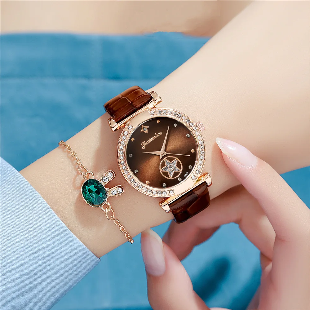 Luxury Fashion Simple Rhinestone Ladies Belt Watch Glossy Belt Quartz Watches Women Trendy Hot Watches Women