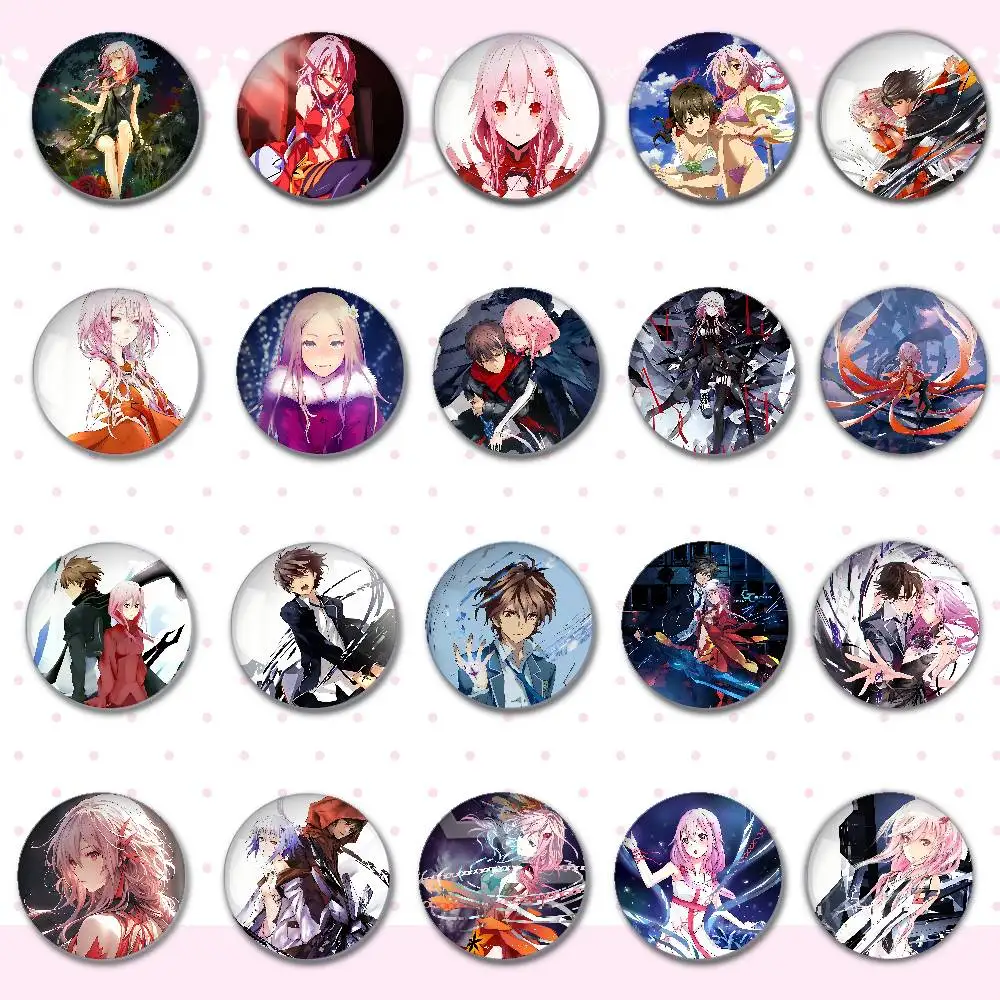 Insignias de Anime G-Guilty C-Crown, broche redondo, insignias de Cosplay de ídolo de dibujos animados, mochila DIY, alfileres de joyería para ropa