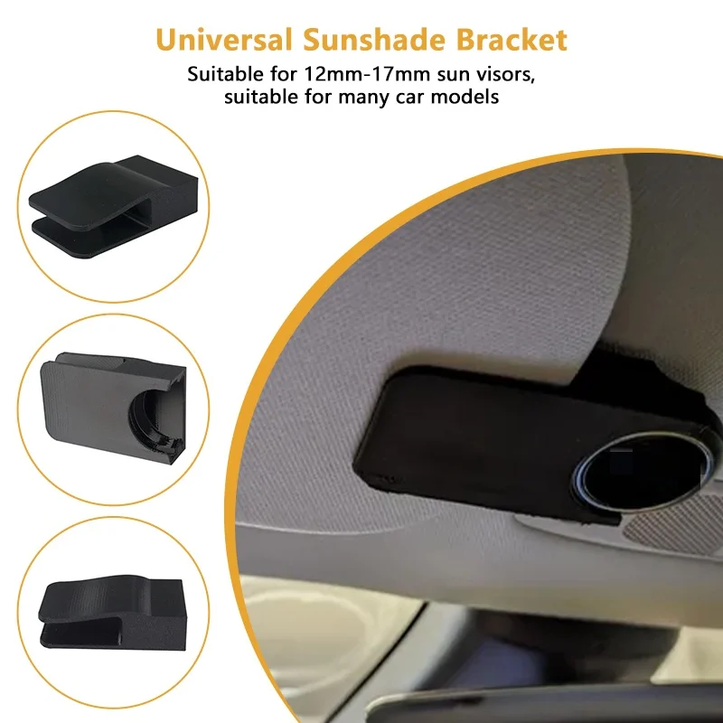 Universal Sun Visor Bracket 12mm-17mm Visor For OOONO Co-Pilot NO1 Compatible Stable Mount Holder Fit Most Vehicle Easy Install