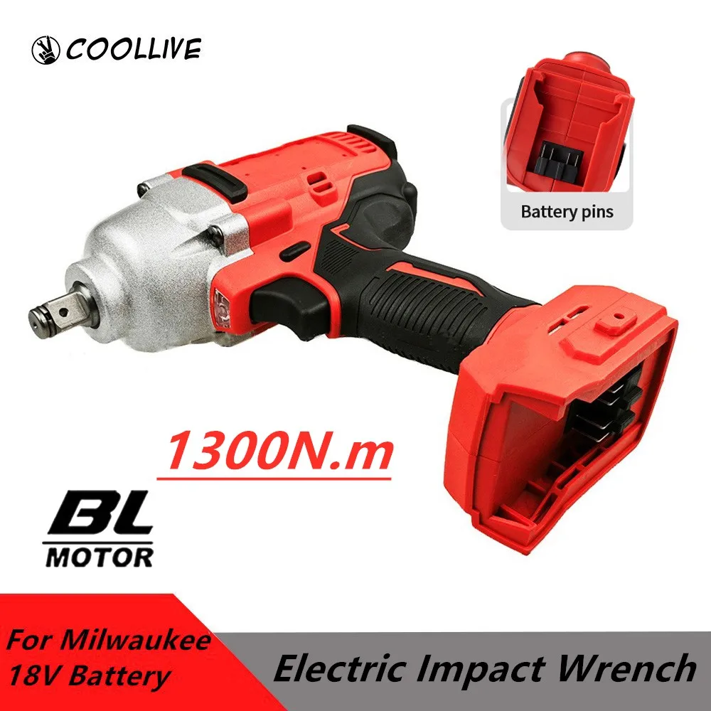 For Milwaukee 18V Battery Cordless Electric Wrench 1/2