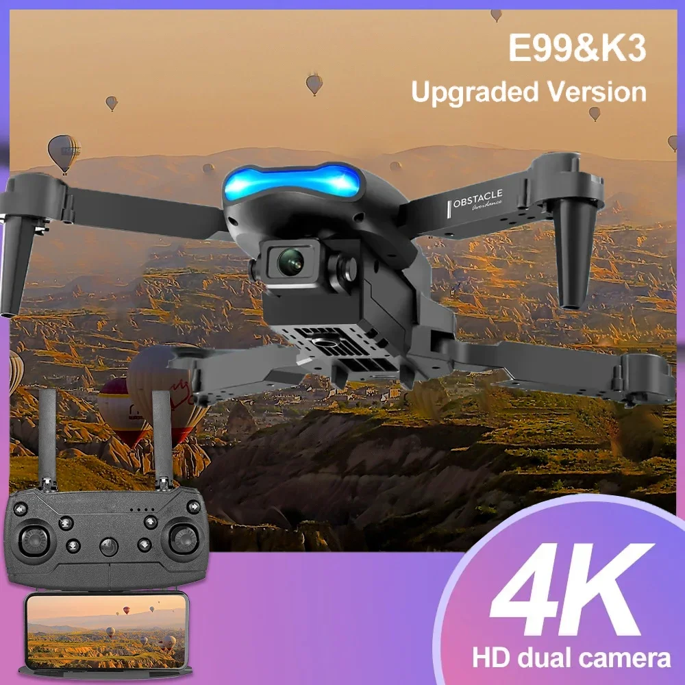 RNABAU E99 RC Drone 4K Professinal With Wide Angle Dual HD Camera Foldable RC Helicopter 5G WIFI FPV Height Hold Apron Sell