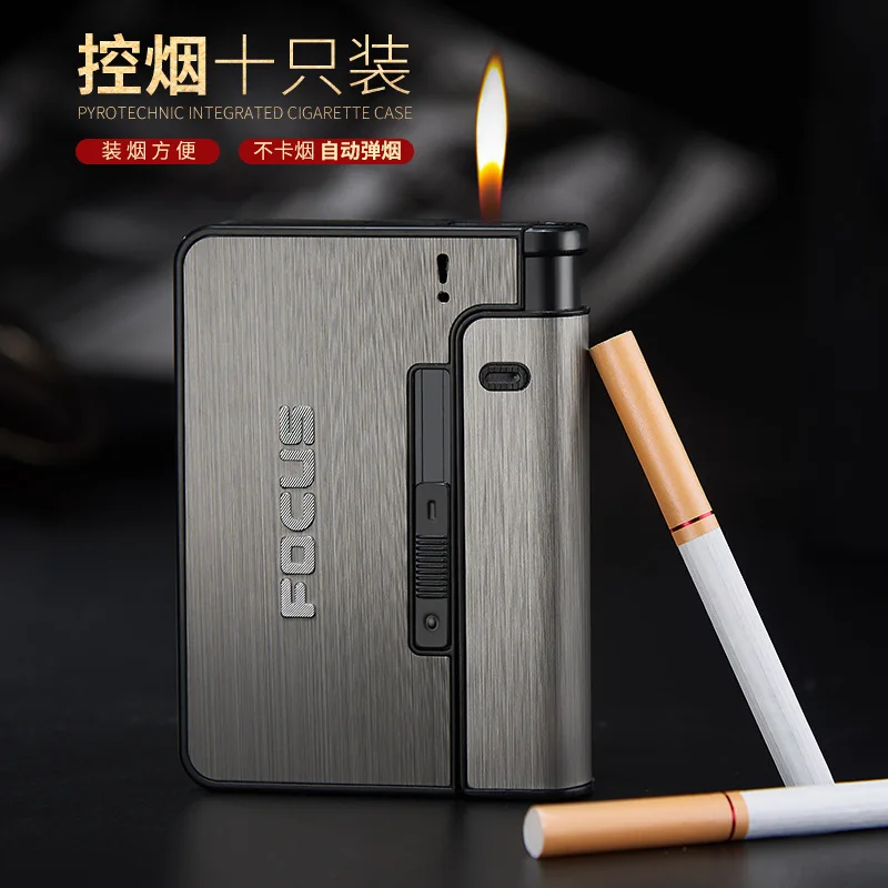 Portable cigarette box, replaceable lighter, creative cigarette box, detachable cigarette box