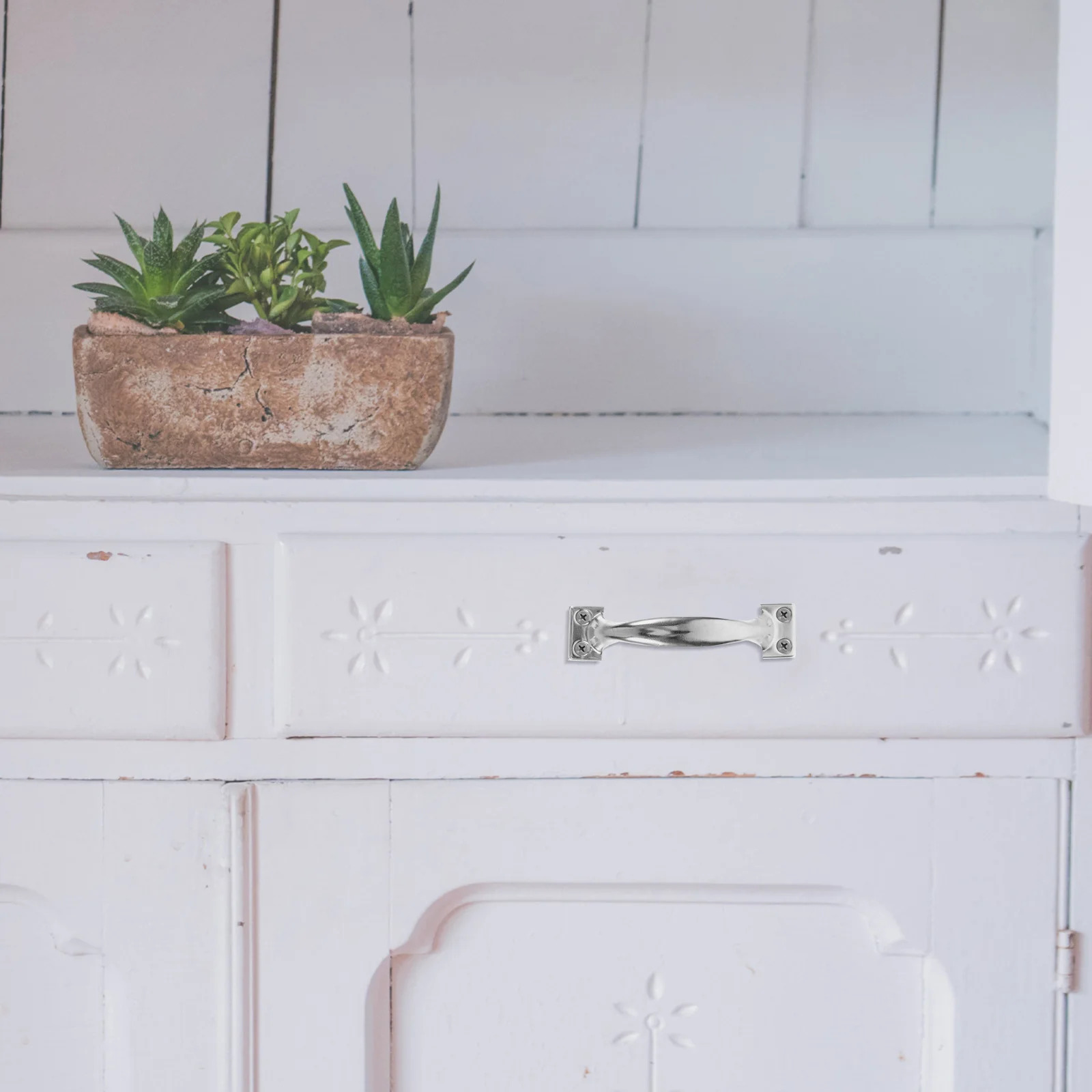 4 قطعة درج على شكل قوس عتيق يسحب مقابض الأبواب المعدنية الرجعية للأدراج الخشبية والأبواب وأجهزة خزانة المطبخ #2