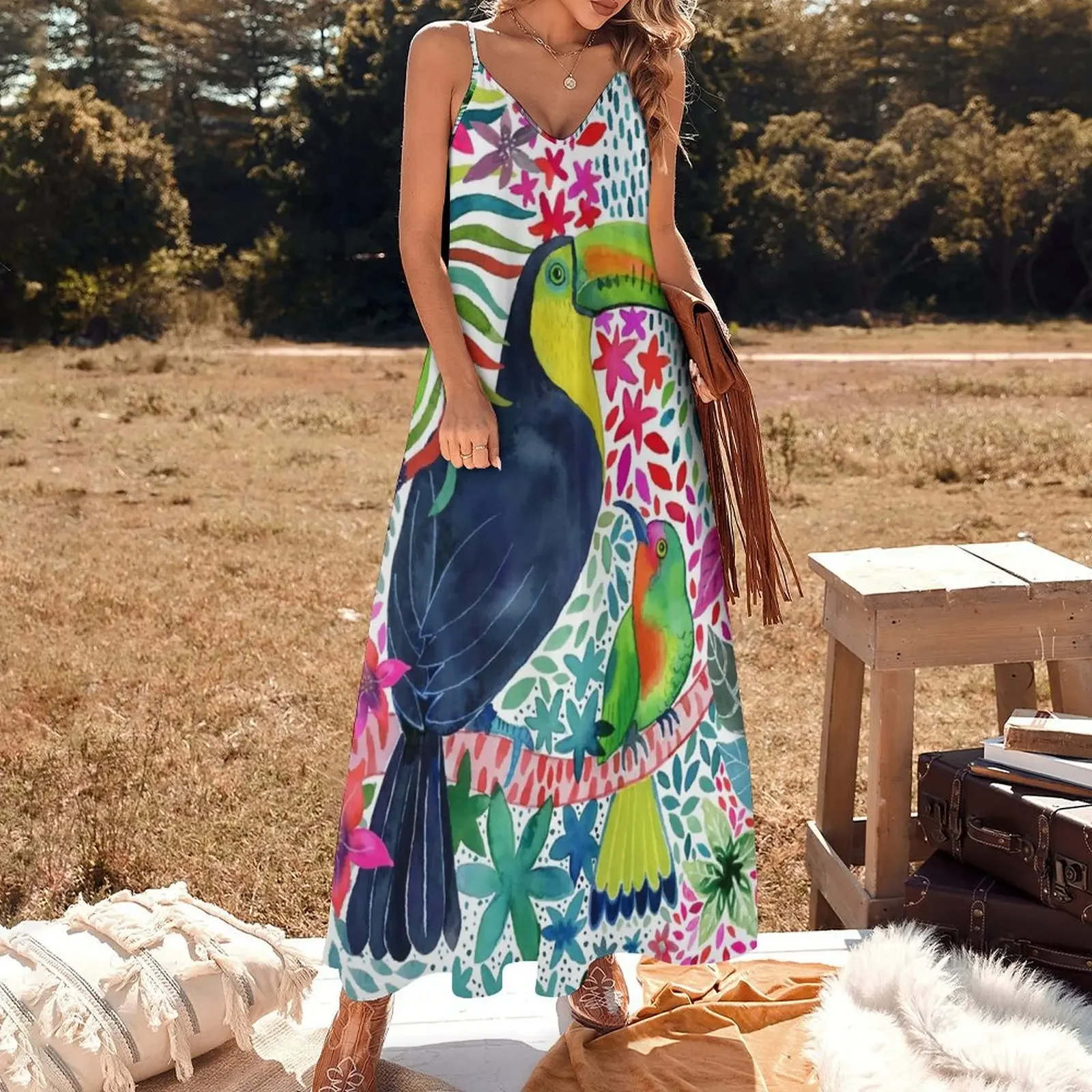 Toucan in the Jungle Sleeveless Dress women's evening dresses dress women summer 2025 Long dresses women evening dress