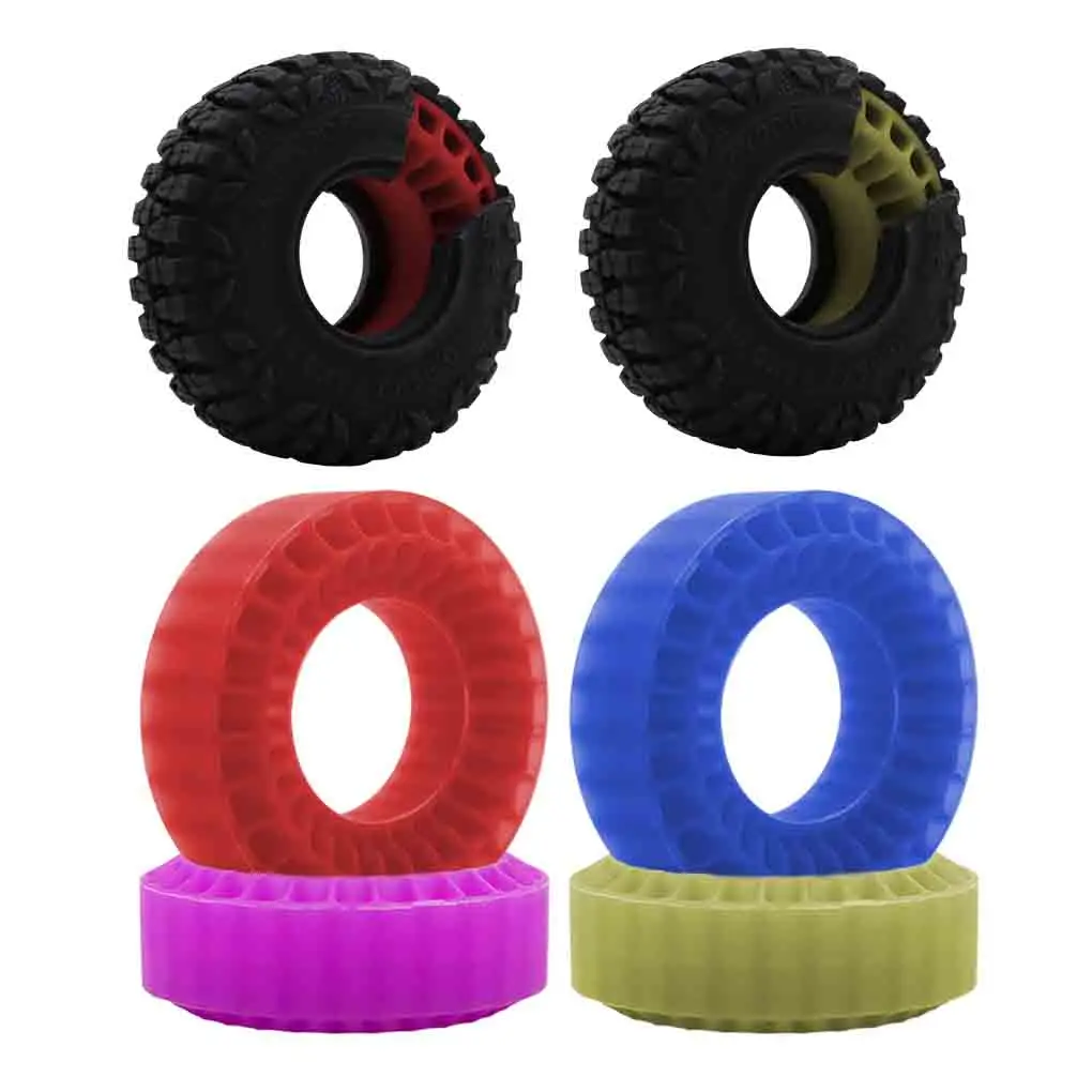 Waterproof 1.0’’ Silicone Rubber Tire 55mm Silica Gel Insert Foam For 1/18 1/24 Rc Crawler SCX24 Fcx24 Ax24 Enduro24 TRX4M Tire