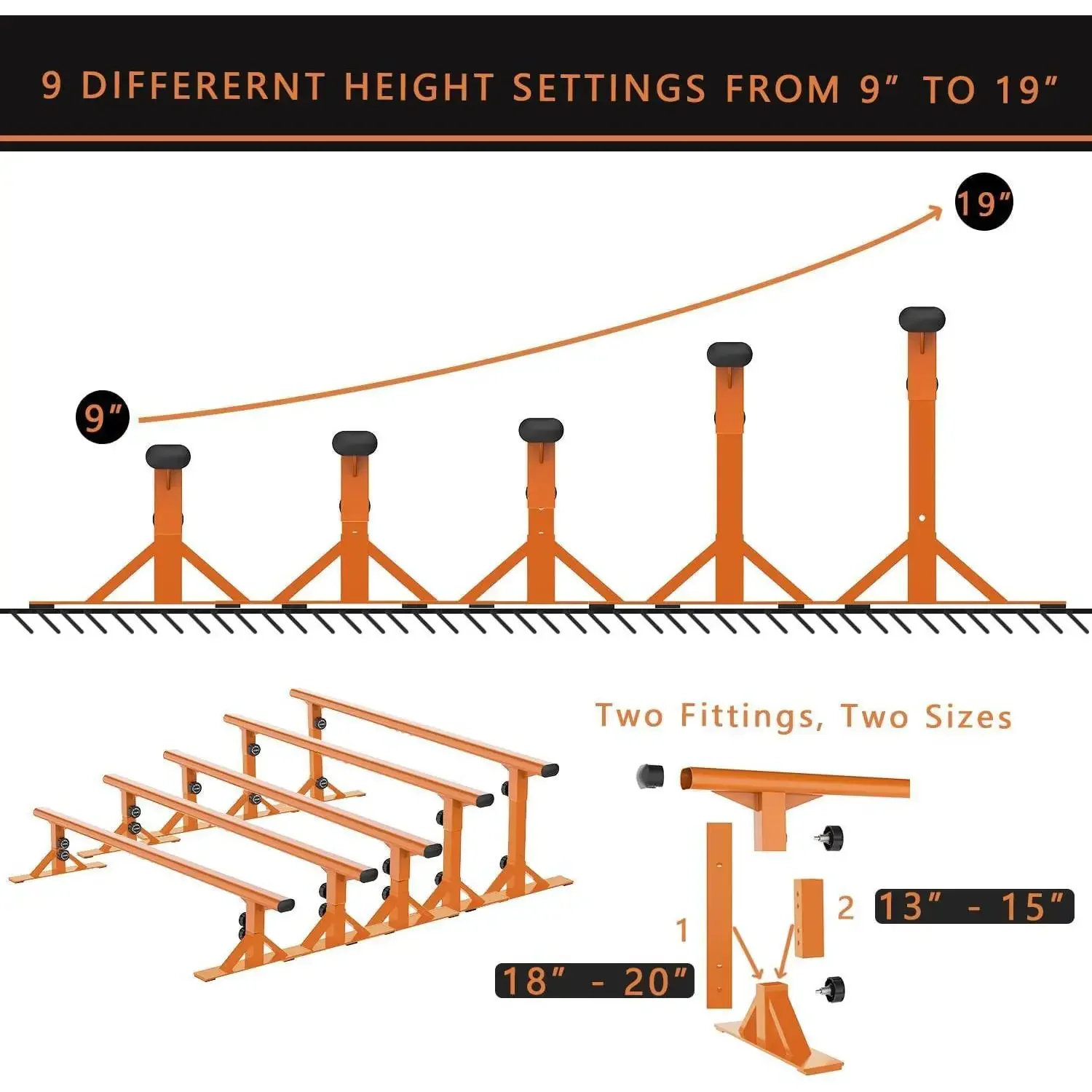 سكة طحن منحدر لوح التزلج C_Skateboard لارتفاع قابل للتعديل لحديقة التزلج الاحترافية