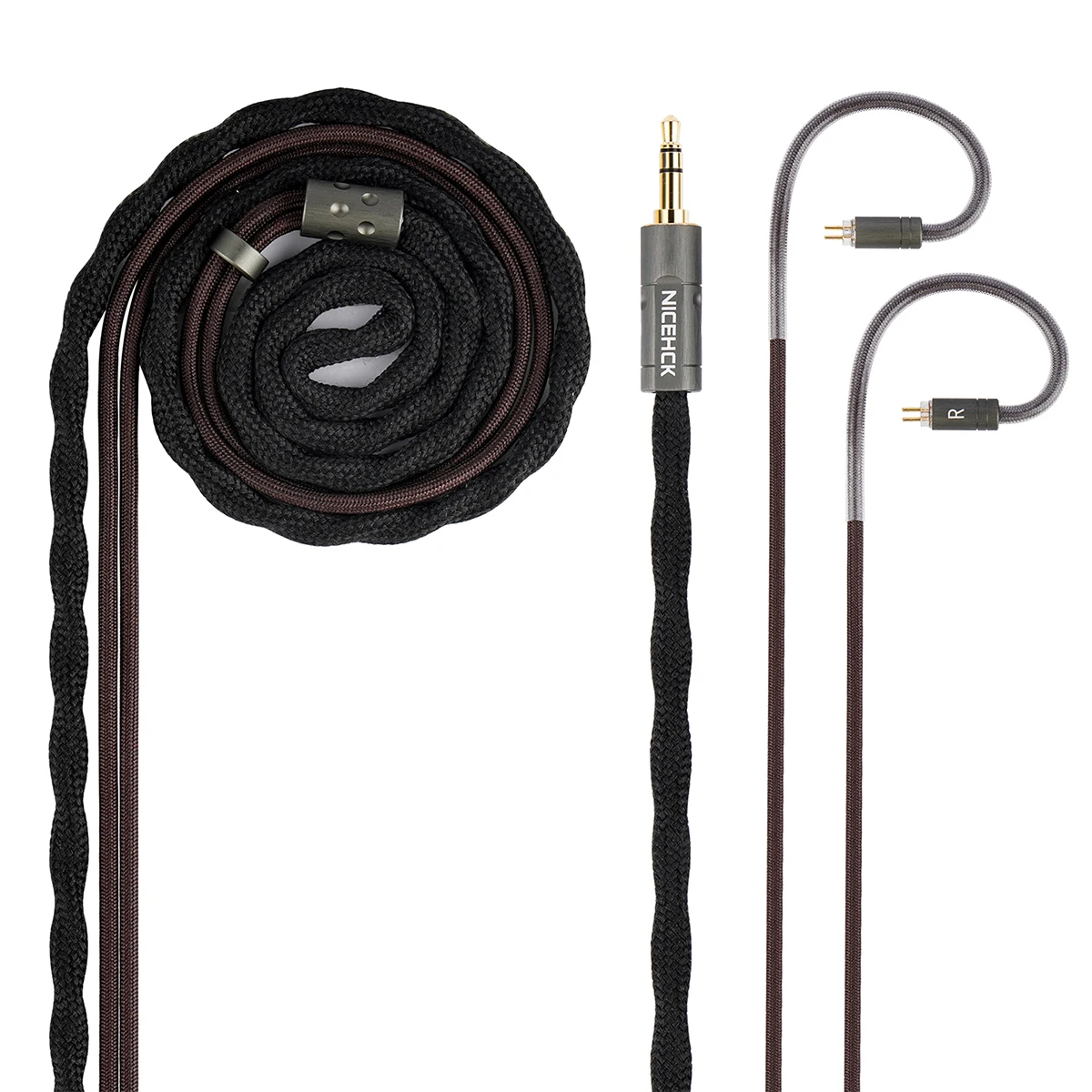 Cable NICEHCK S77 7N grueso plateado OCC Audiophile Cable de repuesto 0,78mm 2 pines/QDC para YUME IV Studio4 Yu Xuan Ji 61T IEM