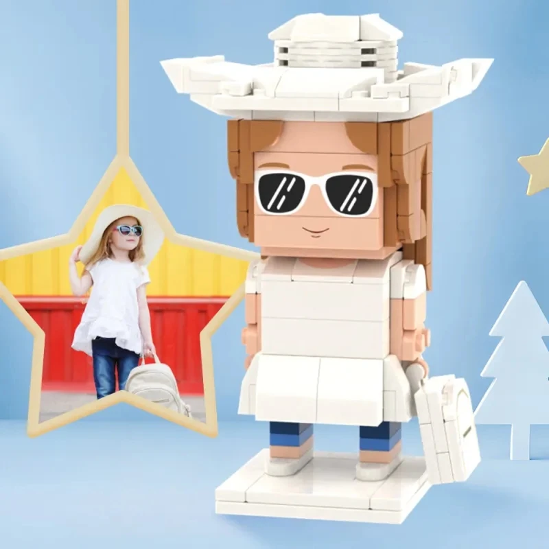 

Gifts for Kids Full Body Customizable 1 Person Custom Brick Figures Small Particle Block Toy My Custom Brickfigures Character