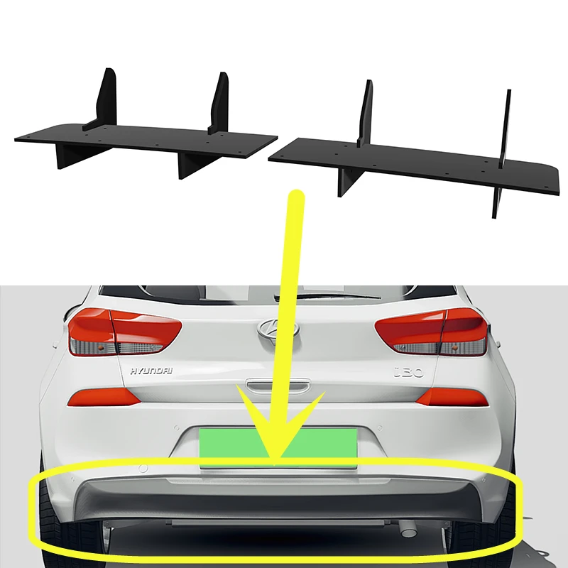 Fit Hyundai i30 Standard 2017 2018 2019 Year Rear Diffuser Bumper Lips Spoiler Splitter Body Kit Accessories