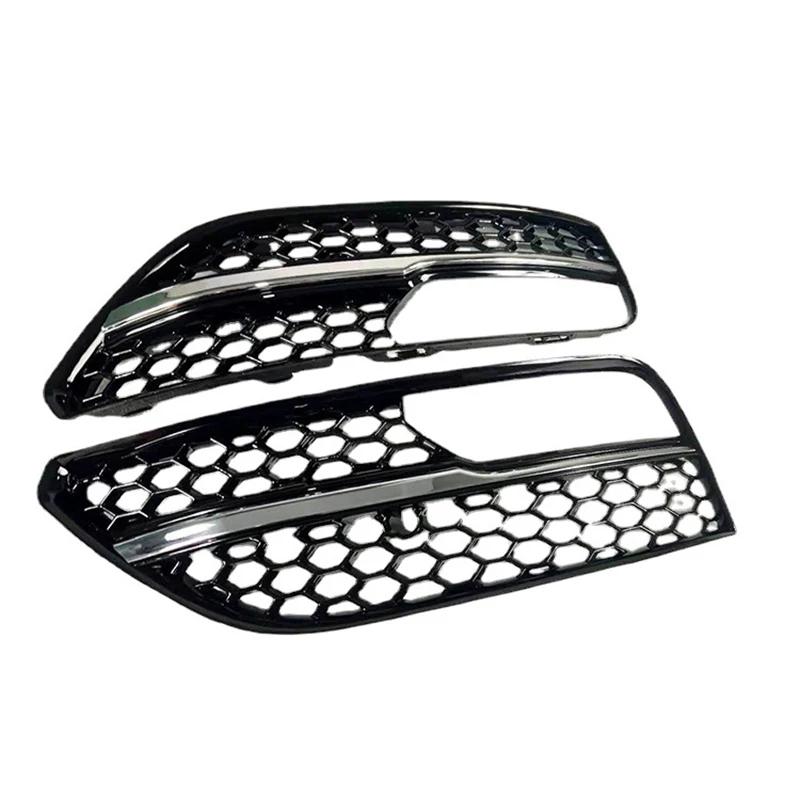 For Audi A3 Hatchback 2014 2015 2016 Front Bumper Fog Light Lamp Grille Grill Cover Mesh Honeycomb Hex Modification Accessories