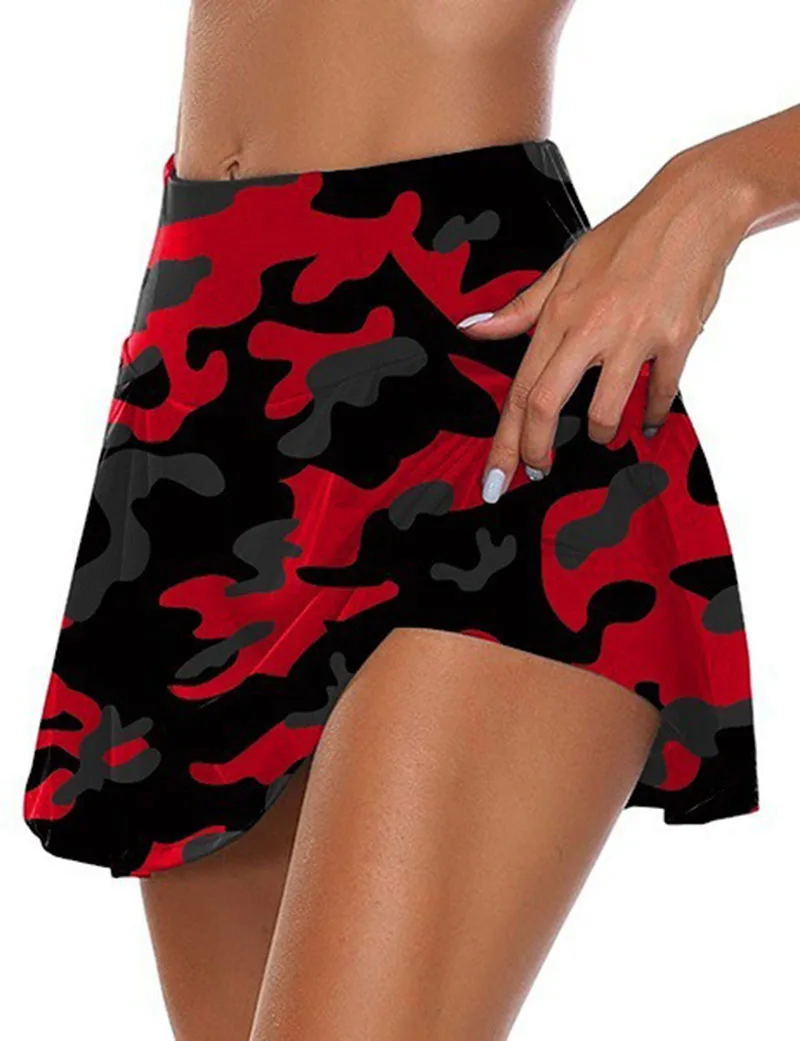 Women Sports Tennis Dance Fitness Short Skirts Quick Drying Solid Female Lining High Waist Mini Golf Sporting Skirts