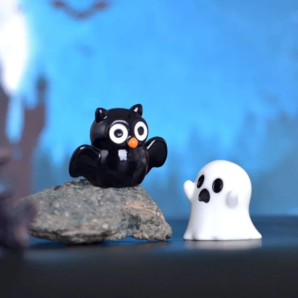 Figurka miniaturowa śliczna kreskówka dyniowy duch ozdoby zewnętrzne mikro dla dekoracje na Halloween biurko do pracy w domu wystroju pokoju — zdjęcie 3